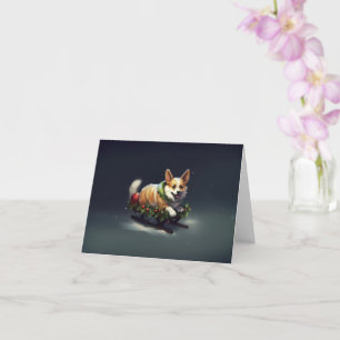 Corgi Weihnachtsschnee Winter Karte