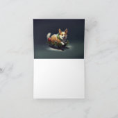 Corgi Weihnachtsschnee Winter Karte (Innenseite)