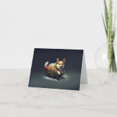 Corgi Weihnachtsschnee Winter Karte (Vorderseite)