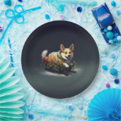 Corgi Weihnachtsschnee Winter Pappteller (Party)