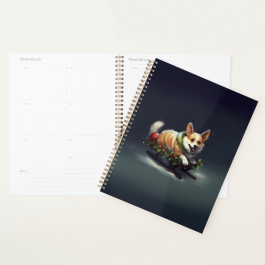 Corgi Weihnachtsschnee Winter Planer (Anzeige)