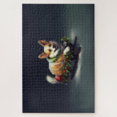 Corgi Weihnachtsschnee Winter Puzzle (Vertikal)