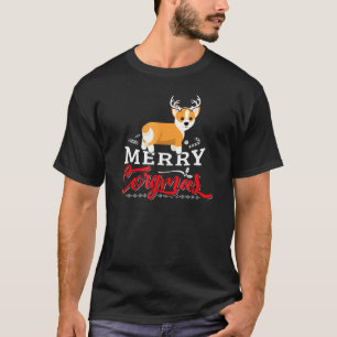 Corgi-Weihnachtswitz Frohe Corgmas T-Shirt