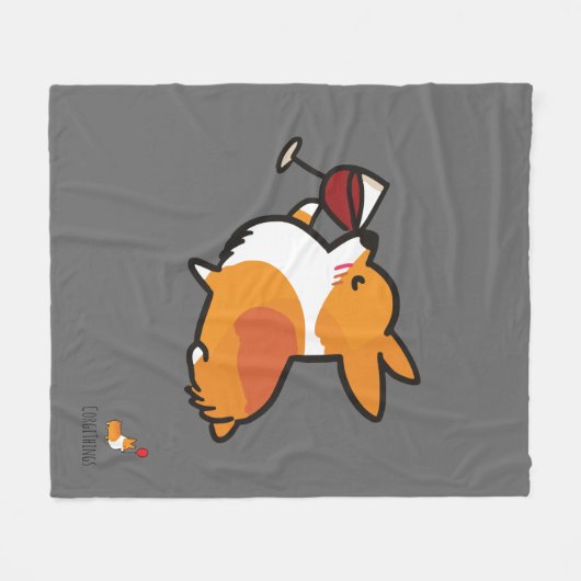 Corgi-Wein-Fleece-Decke Fleecedecke (Vorderseite (Horizontal))