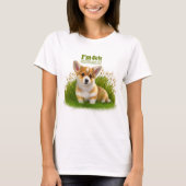 Corgi Welpe auf dem Gras | niedliches Haustier T-Shirt (Vorderseite)