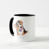 Corgi Welpe "Bester Hundedad aller Zeiten" Tasse (Vorderseite Links)