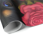 Corgi Welpe in rote Rosen Gewebepapier Geschenkpapier (Rolleneckpunkt)