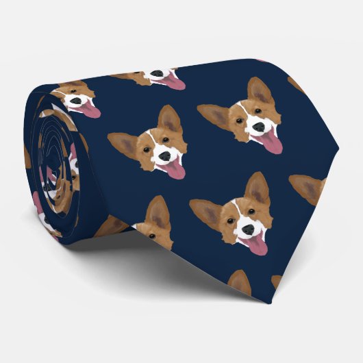 Corgi-Welpe Krawatte (Gerollt)