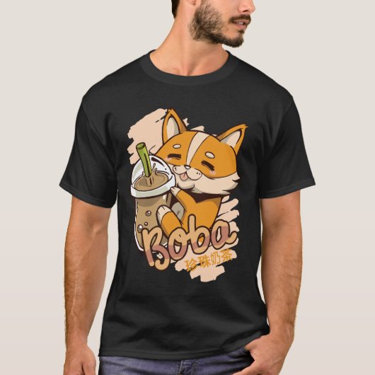 Corgi Welpe mit Blase Tee (Vorderseite)