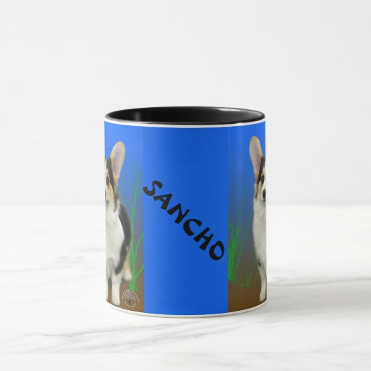 Corgi-Welpe Tasse (Zentrum)