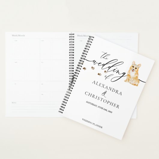 Corgi Welpen Liebe Hochzeit Planer (Anzeige)