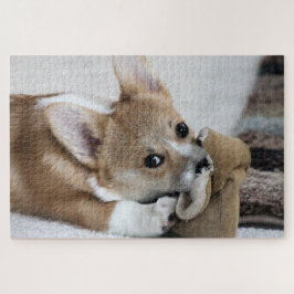 Corgi-Welpen-Spaß-Puzzlespiel Puzzle