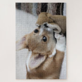 Corgi-Welpen-Spaß-Puzzlespiel Puzzle (Vertikal)