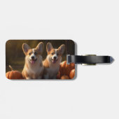 Corgi Welppy Autumn Delight Pumpkin Gepäckanhänger (Rückseite horizontal)