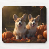 Corgi Welppy Autumn Delight Pumpkin Mousepad (Vorne)