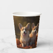 Corgi Welppy Autumn Delight Pumpkin Pappbecher (Rückseite)