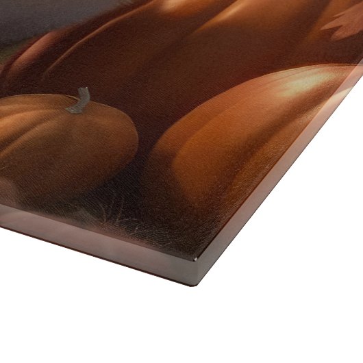 Corgi Welppy Autumn Delight Pumpkin Schneidebrett (Ecke)