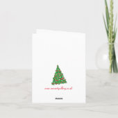 Corgi Welsh Dog Baubles Weihnachtsbaum w/ Stars Karte (Rückseite)