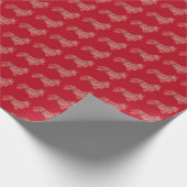 Corgi Welsh Dog Weihnachtshund Niedliche Silhouett Geschenkpapier (Ecke)