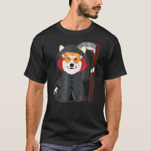 Corgi Welsh Grim Reaper Halloween Hund T-Shirt