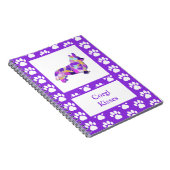 Corgi Welsh Kisses Dog Silhouette PurplePY&B Notizblock (Rechte Seite)