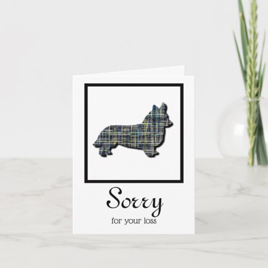 Corgi Welsh Pembrokeshire Dog Pet Sympathy Card Karte (Vorderseite)
