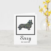 Corgi Welsh Pembrokeshire Dog Pet Sympathy Card Karte (Gelbe Blume)