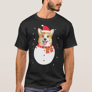 Corgi Welsh Schneemann Weihnachten Gif T-Shirt