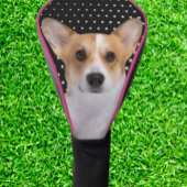Corgi white dots golf headcover