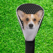 Corgi white dots golf headcover