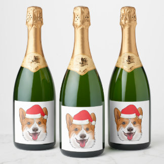 Corgi Wine Sticker Funny Novelty Geschenk Schaumweinetikett