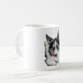 Corgi Wink in Rot Kaffeetasse (Vorderseite Links)