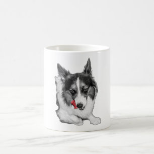 Corgi Wink in Rot Kaffeetasse