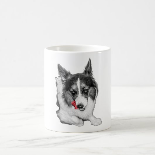 Corgi Wink in Rot Kaffeetasse (Mittel)