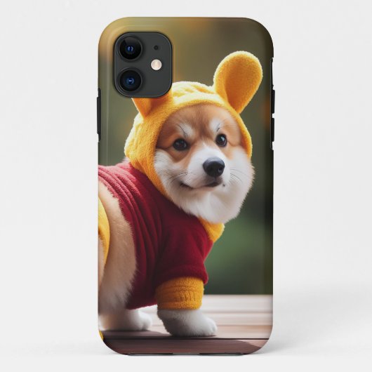 Corgi Winnie the Pooh V2 iPhone Case (Rückseite)