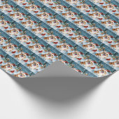 Corgi Winter Wonderland Christmas Joy Geschenkpapier (Ecke)