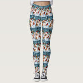 Corgi Winter Wonderland Christmas Joy Leggings (Vorderseite)