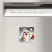 Corgi Winter Wonderland Christmas Joy Magnet (In Situ (Geschirrspüler))