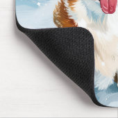 Corgi Winter Wonderland Christmas Joy Mousepad (Ecke)