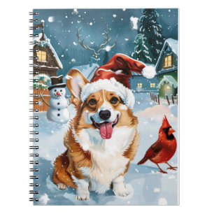 Corgi Winter Wonderland Christmas Joy Notizblock