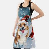 Corgi Winter Wonderland Christmas Joy Schürze (InSitu)