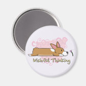 Corgi Wishful Thinking Magnet (Vorderseite/Rückseite)