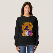Corgi Witch Autumn Fall Pumpkin Halloween Costume Sweatshirt (Vorne ganz)