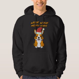 Corgi Woof Woof Merry Xmas 74 Hoodie