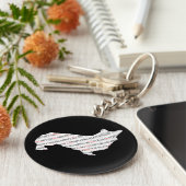 Corgi Word Art Schlüsselanhänger (Seite)