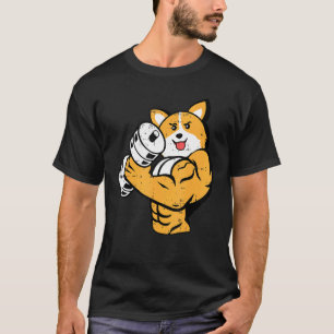 Corgi Workout Gewichtheben Bodybuilding Cool Fitne T-Shirt