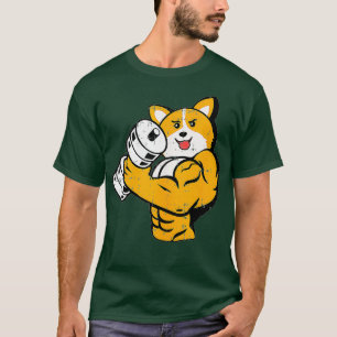 Corgi Workout Gewichtheben Bodybuilding Cool Fitne T-Shirt