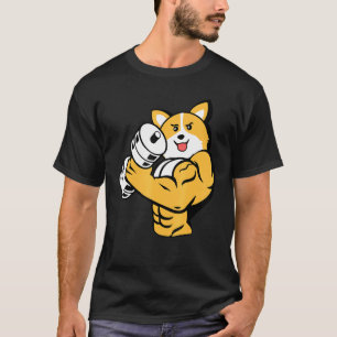 Corgi Workout Gewichtheben Bodybuilding Coole Fitn T-Shirt