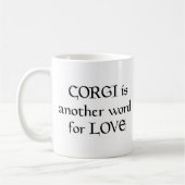 Corgi Wort Kaffee Tasse (Links)