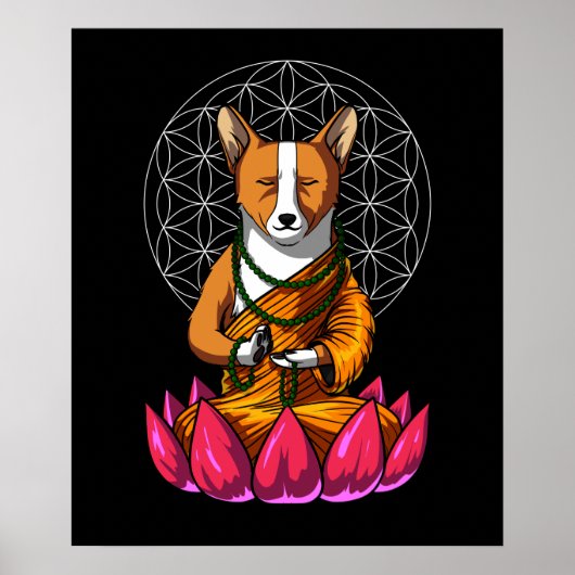 Corgi Yoga Dog Meditation Buddha Pet Poster (Vorne)